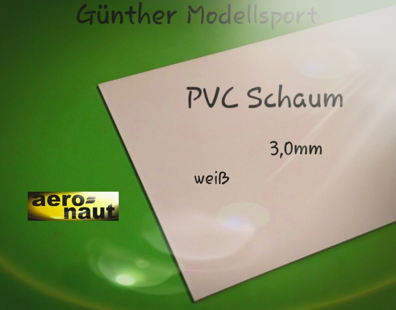 aeronaut PVC-Schaum-Pl.weiß 3,0mm, 7860/62, 95,16euro/1m²