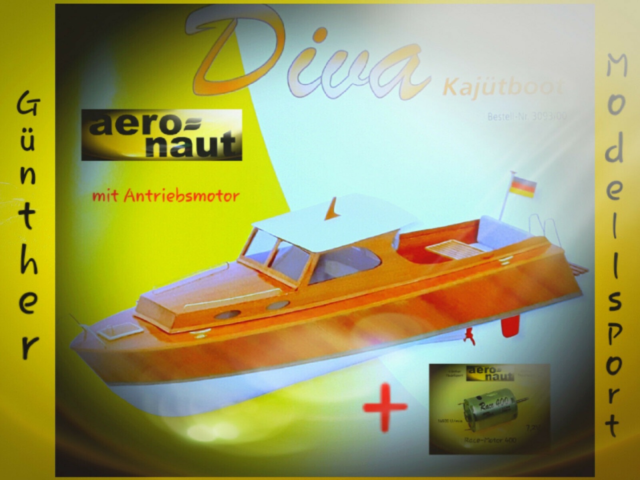 Diva Kajütboot mit Antriebs- Motor, 3093/00.M v. aeronaut
